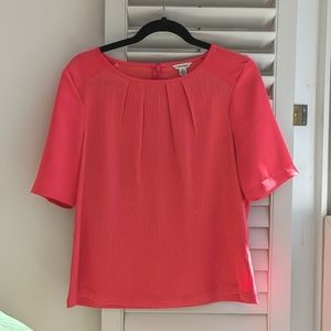 Calvin Klein coral textured 3/4 sleeve top